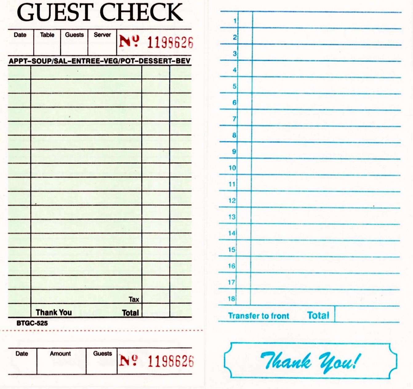 Restaurant Receipt Template Word Joy Studio Design Gallery Best Design